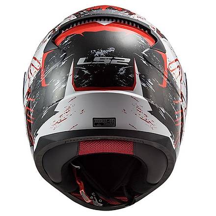 Ls2 Rapid Naughty Mat Beyaz-Krmz Motosiklet Kask