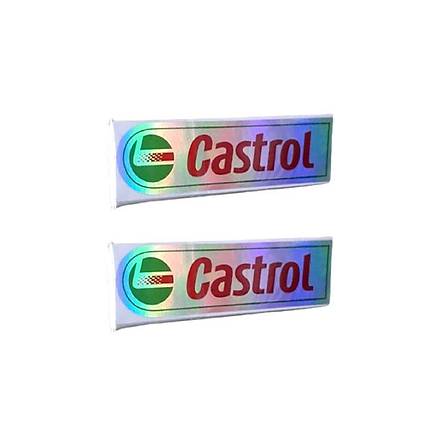 Castrol 2'li Hologram Sticker 15*4 cm