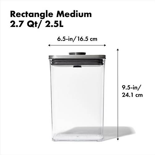 OXO Steel Orta Dikd�rtgen - 2.7 Qt