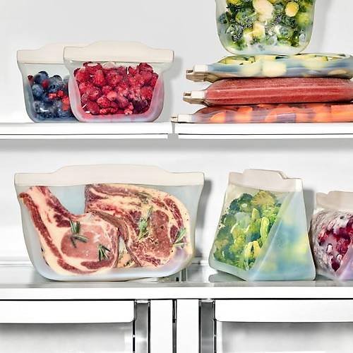 OXO GG Silikon Yeniden Kullan�labilir Po�et - Ayakta Duran At��t�rmal�k (335 mL)