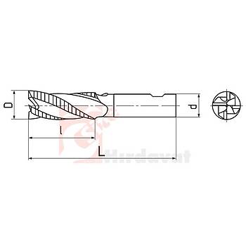 PLD Uzun Kabatala Freze 28mm DIN 844 NR HSS
