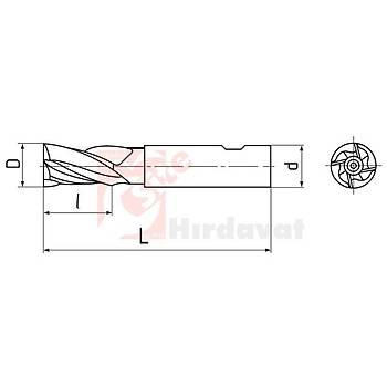 PLD Uzun Freze 17mm DIN 844 HSS