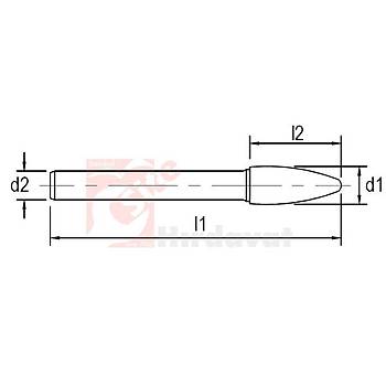 Karbr Kalp Frezesi SF apraz 12.7x25 mm Bal 69 mm Sapl (1 Adet)