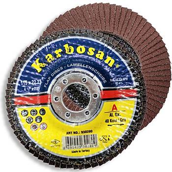 Karbosan Flap Disk 115mm 80 Kum, AO (10 Adet)