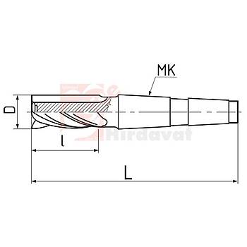 PLD Konik 1Z Freze 36mm DIN 845 HSS