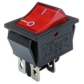IC-104 Krmz Geni Ikl Anahtar On/Off Switch 4P