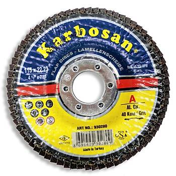 Karbosan Flap Disk 115mm 80 Kum, AO (10 Adet)