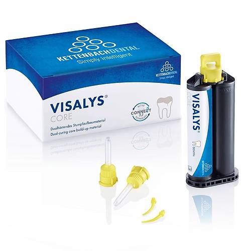 Kettenbach Visalys Core �kili K�rlenen (Dual-Cure) Kor Yap�m ve Post Simantasyon Kompoziti (45g)25ml