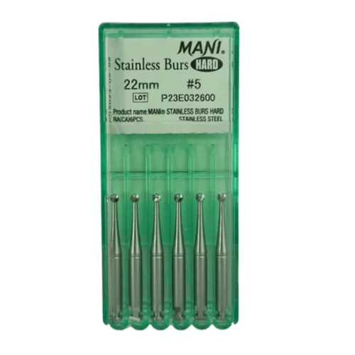MANI Stainless Burs HARD 22MM (6LI)