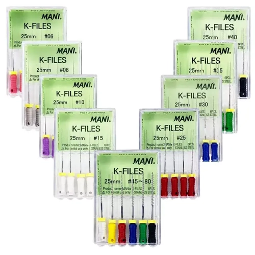 MANI K Files - Paslanmaz �elik Endodontik Kanal E�esi