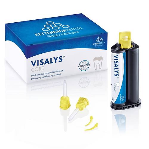 Kettenbach Visalys Core �kili K�rlenen (Dual-Cure) Kor Yap�m ve Post Simantasyon Kompoziti (45g)25ml