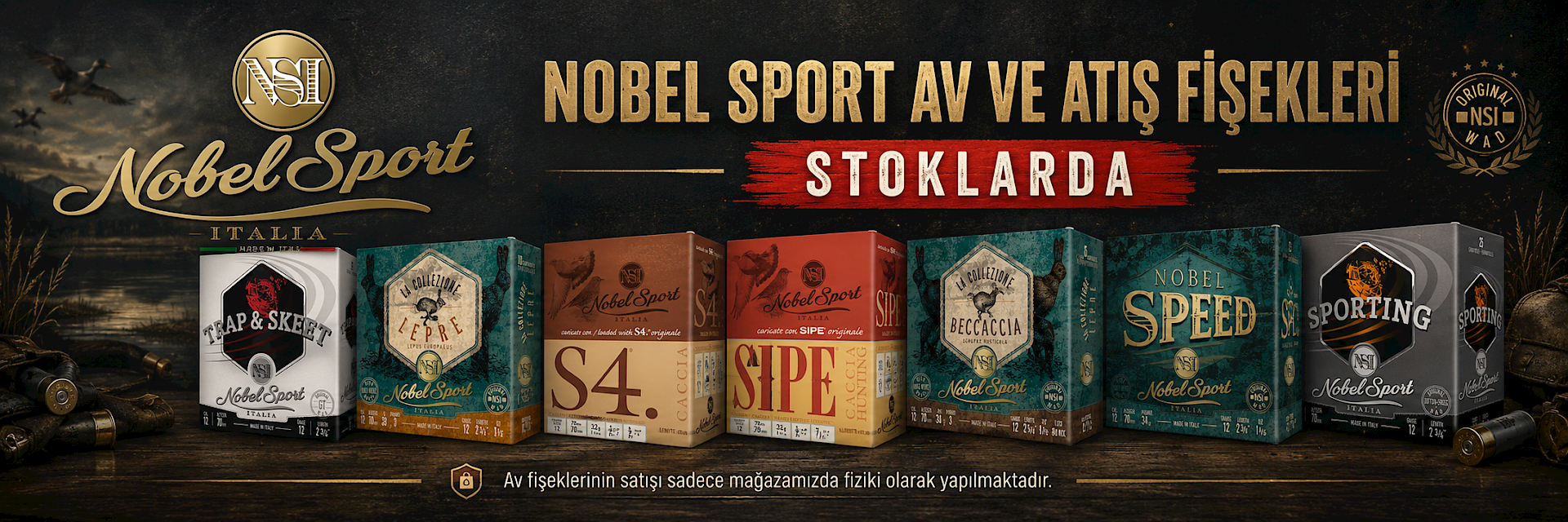 Nobel Sport Italia av ve sportif atış fişekleri