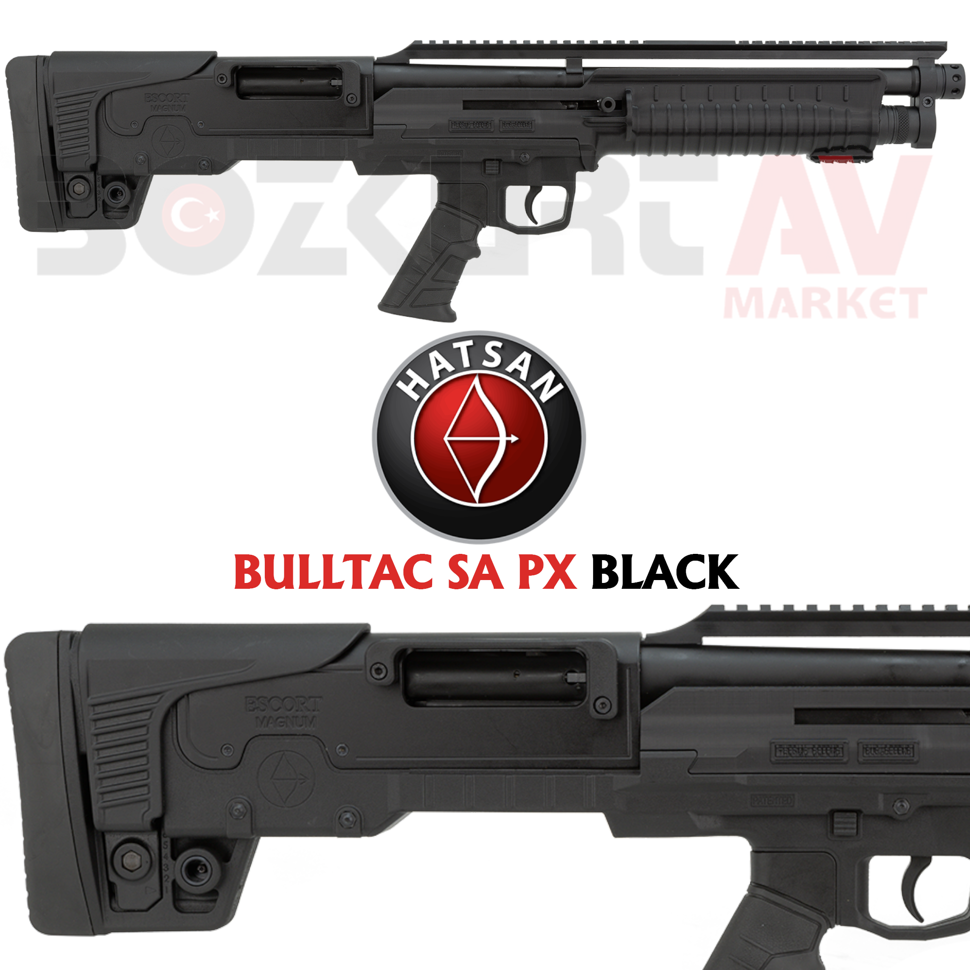 Hatsan Escort Magnum BULLTAC SA 12 PX Black Otomatik Av Tüfeği