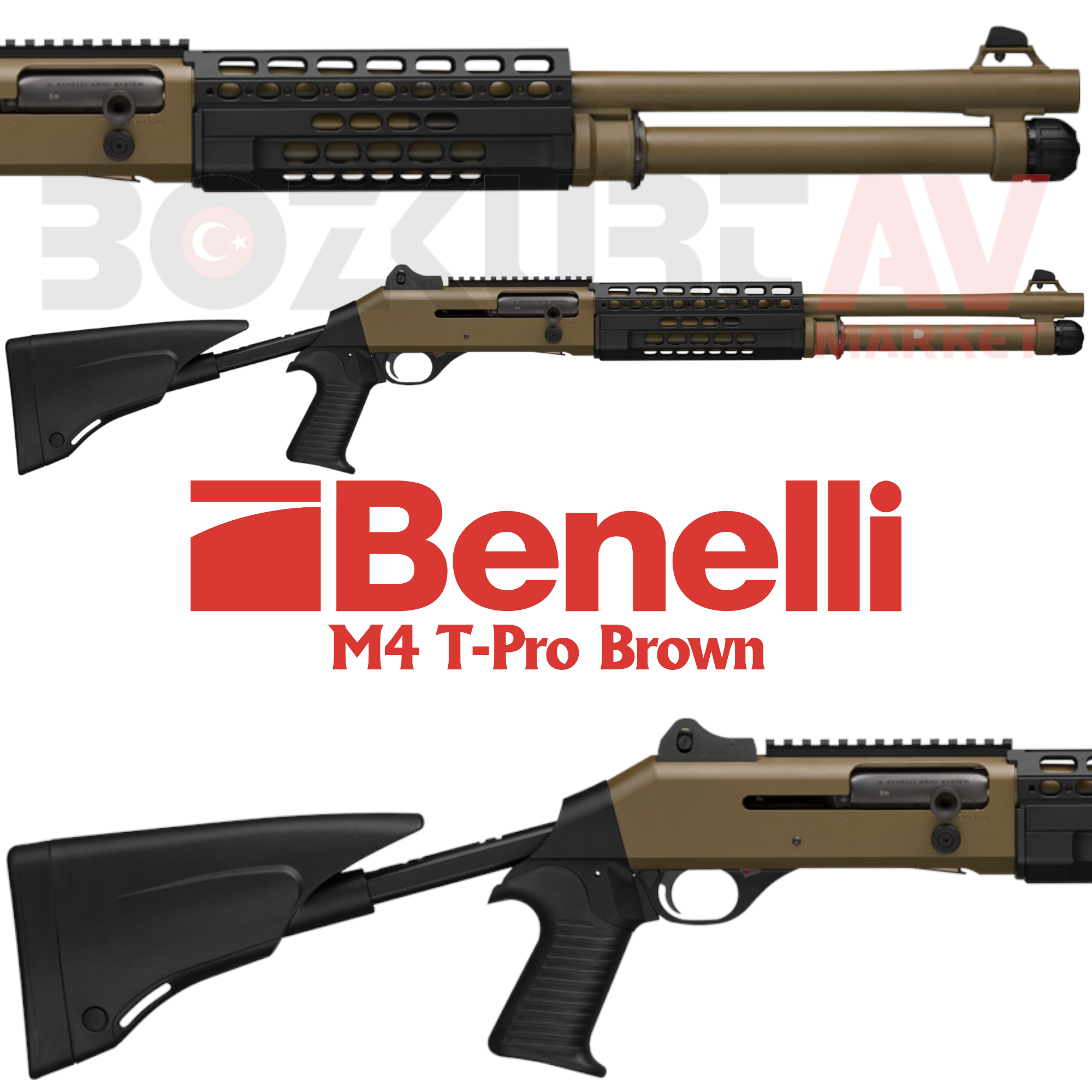Benelli M4 T Pro Brown Telescobic Otomatik Av Tüfeği