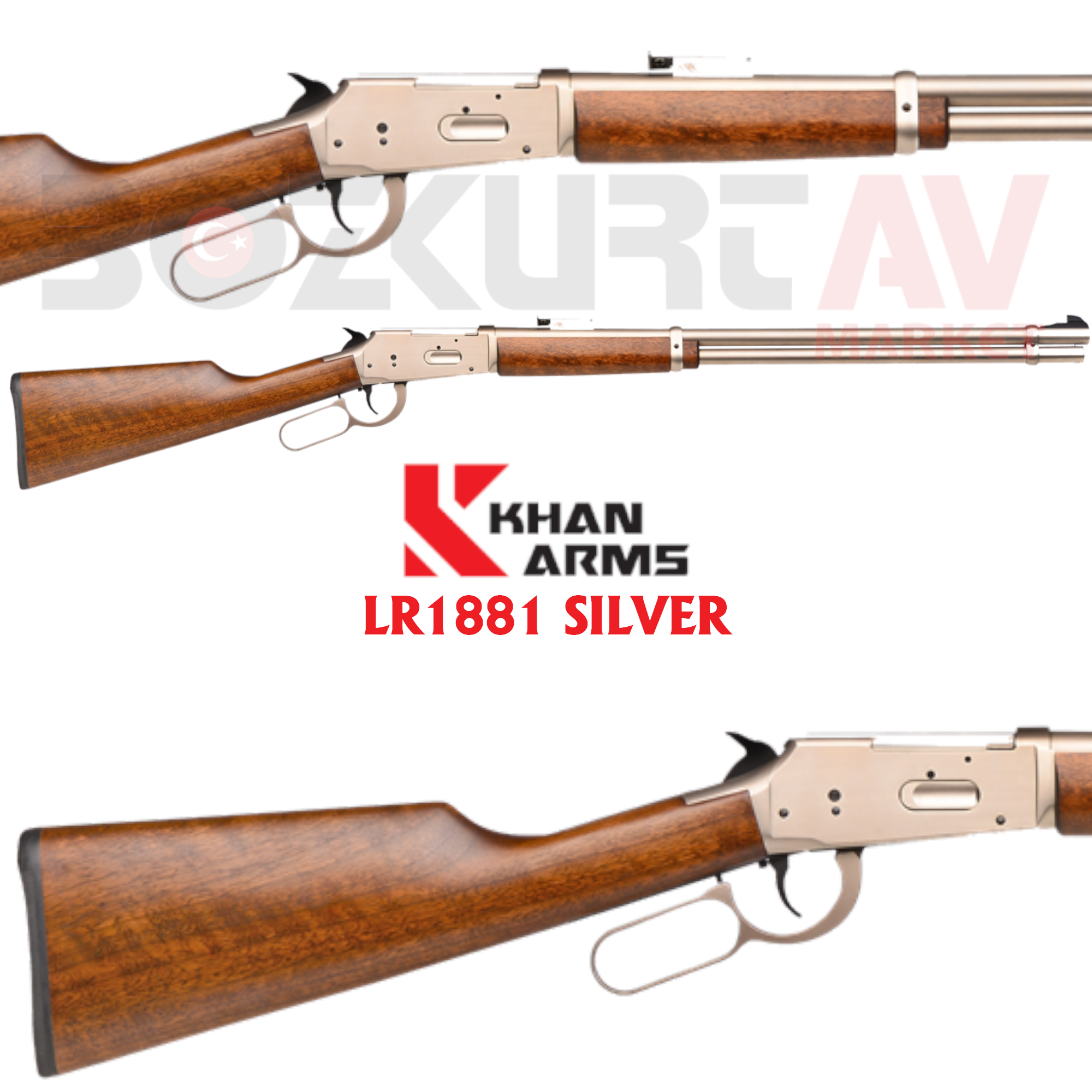Khan Arms LR1881 Silver Lever Action Av Tüfeği