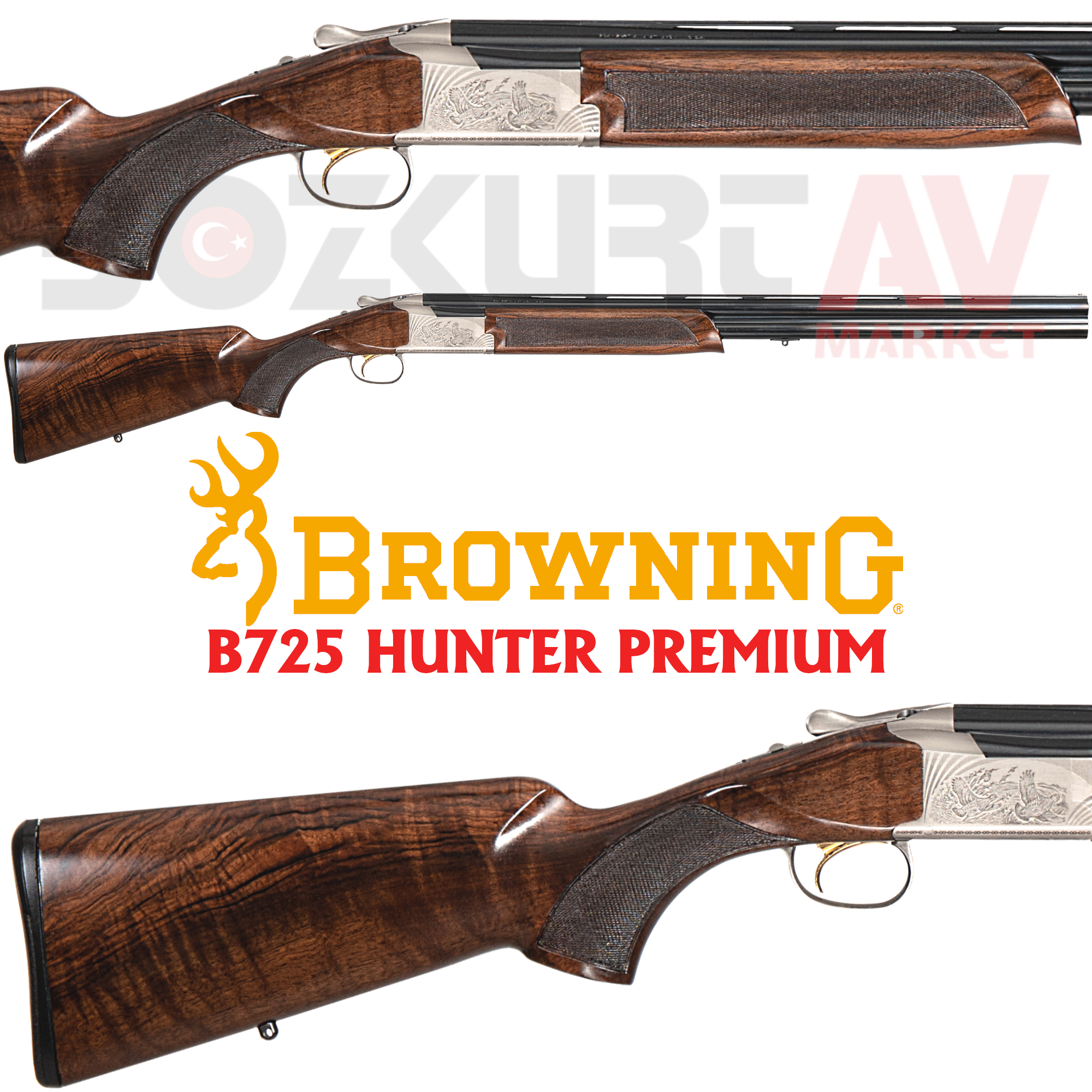 Browning B725 Hunter Premium Süperpoze Av Tüfeği