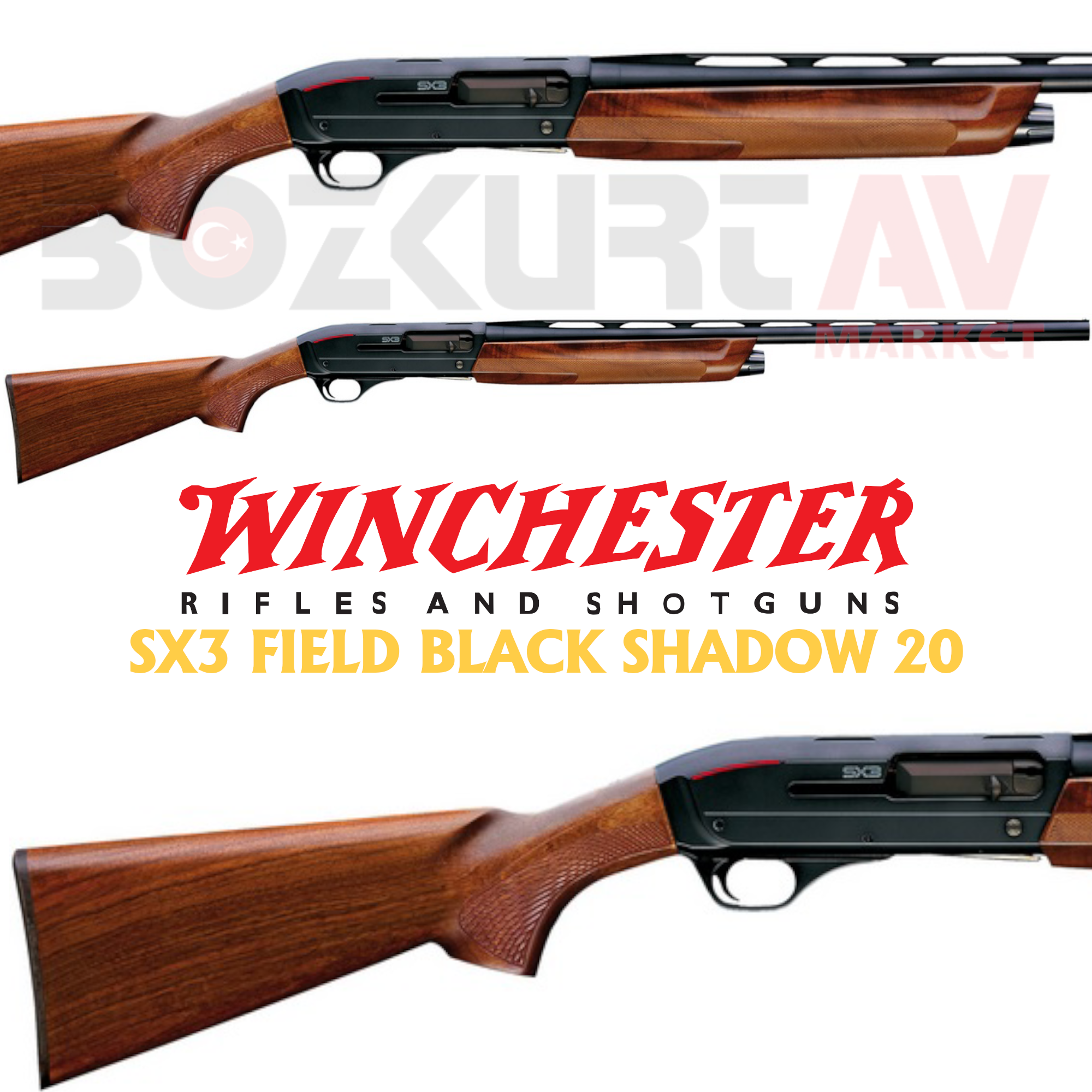 Winchester SX3 Field Black Shadow 20 Otomatik Av Tüfeği (20 Kalibre)