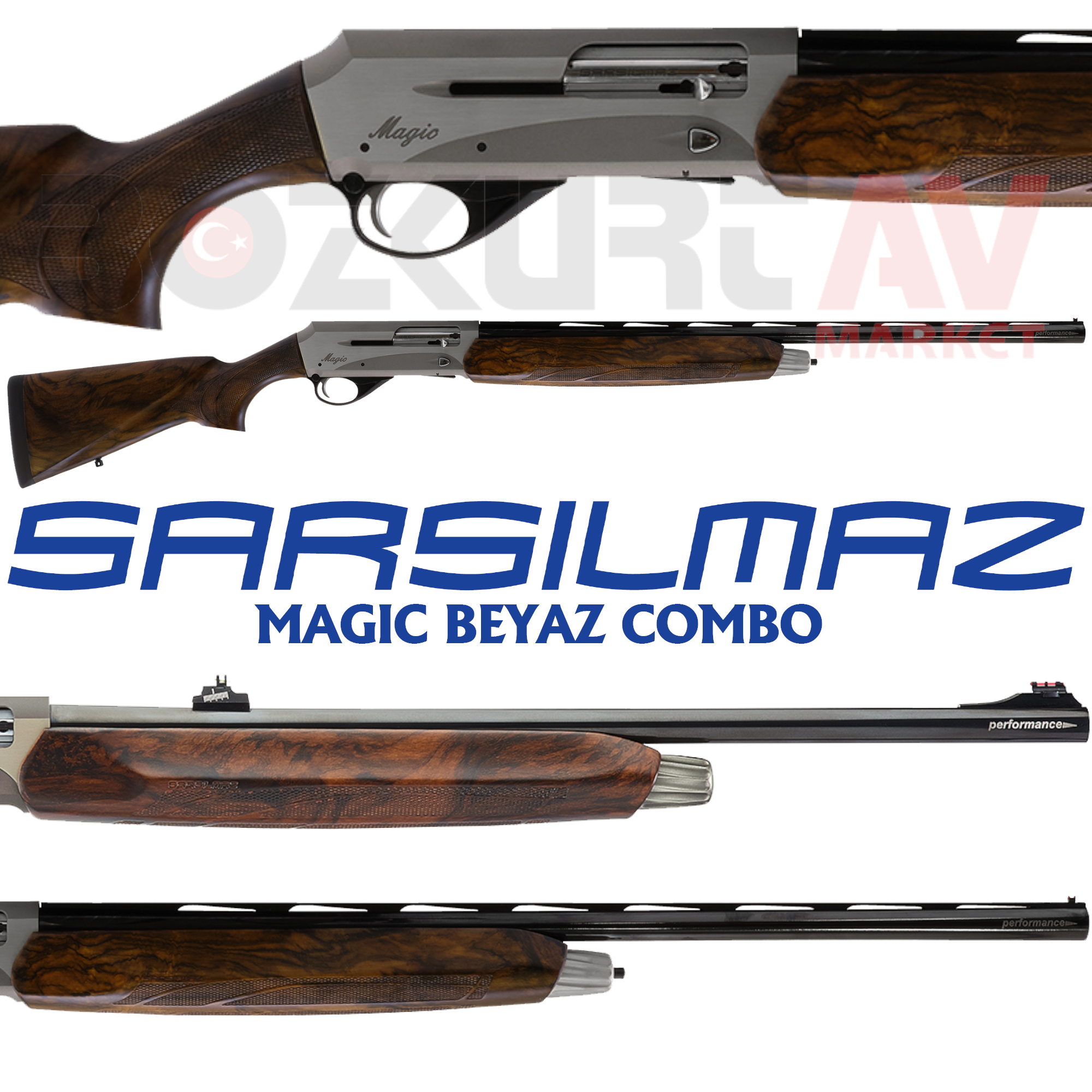 Sarsılmaz Magic Beyaz Combo Otomatik Av Tüfeği