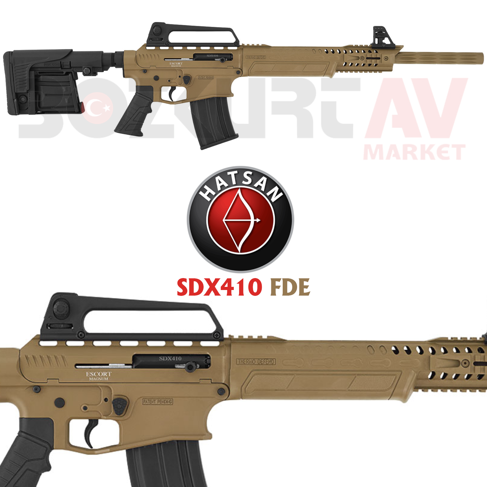 Hatsan Escort Magnum SDX410 FDE Otomatik Av Tüfeği