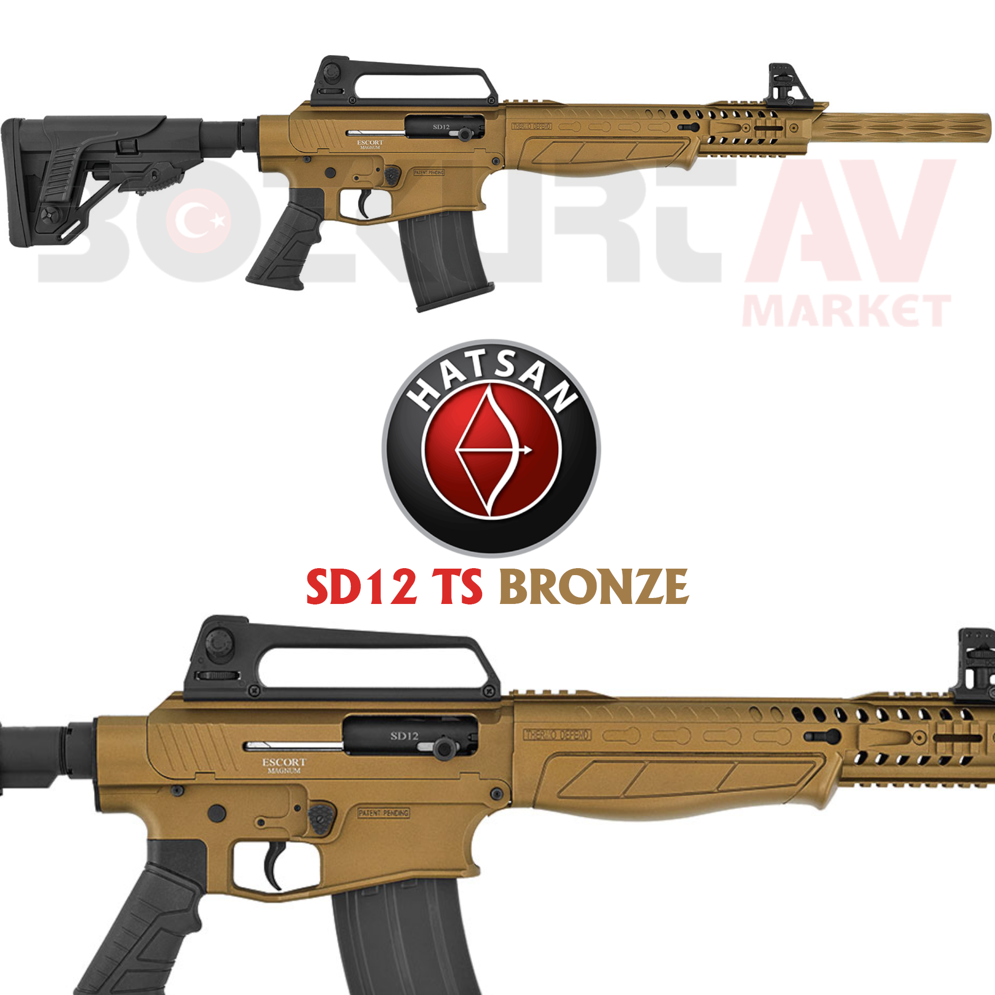 Hatsan Escort Magnum SD12 TS Bronze Otomatik Av Tüfeği