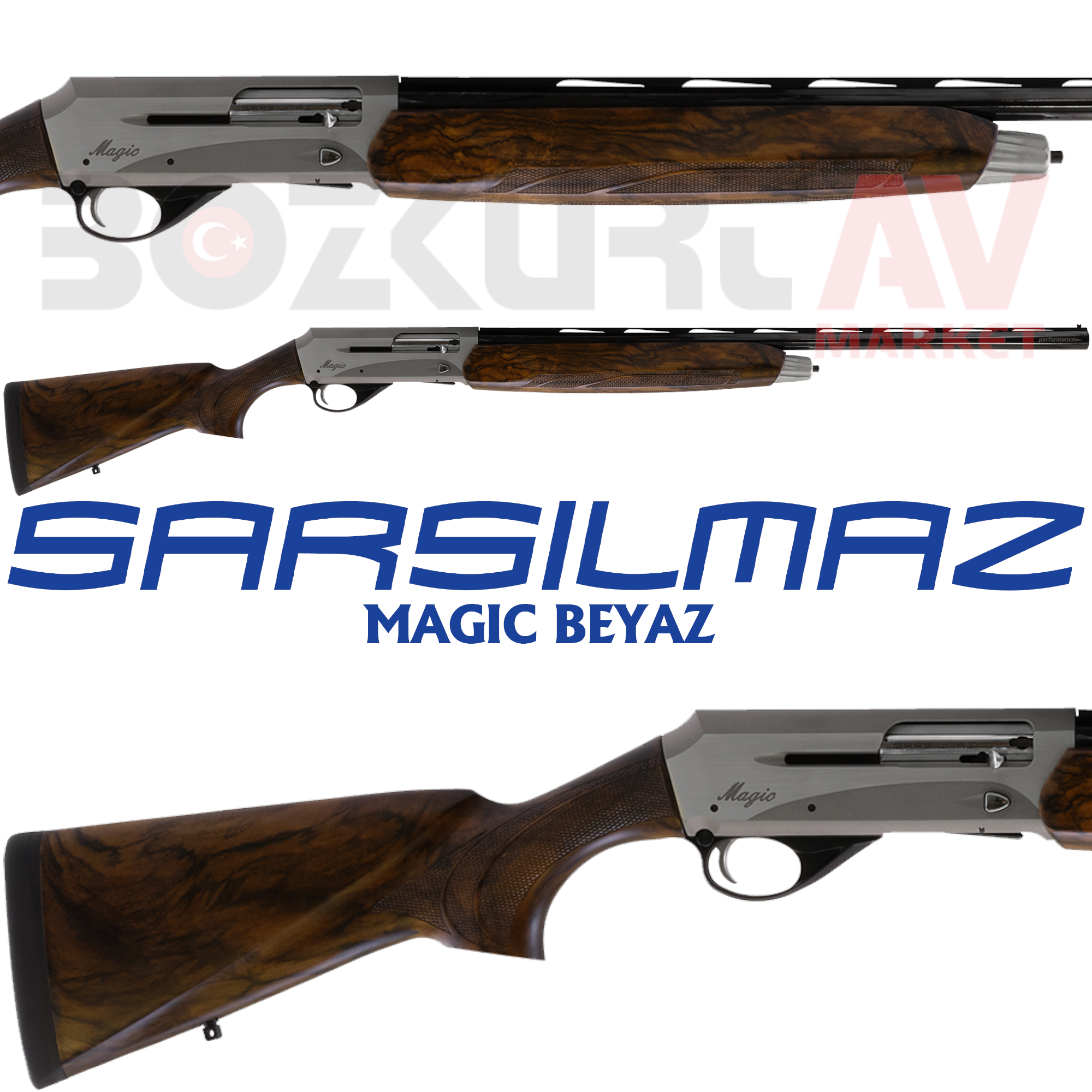 Sarsılmaz Magic Beyaz Otomatik Av Tüfeği