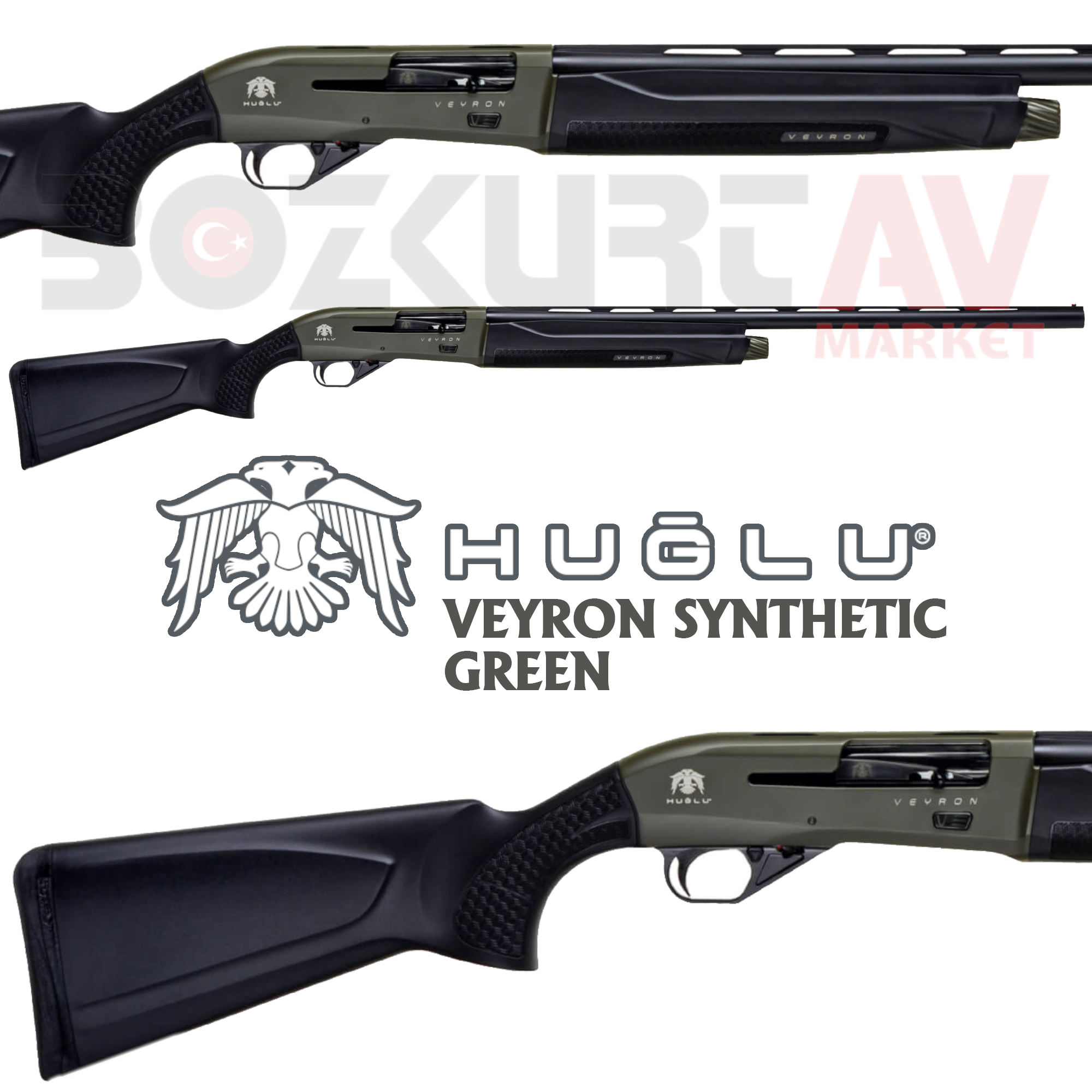 Huğlu Veyron Synthetic Green Otomatik Av Tüfeği