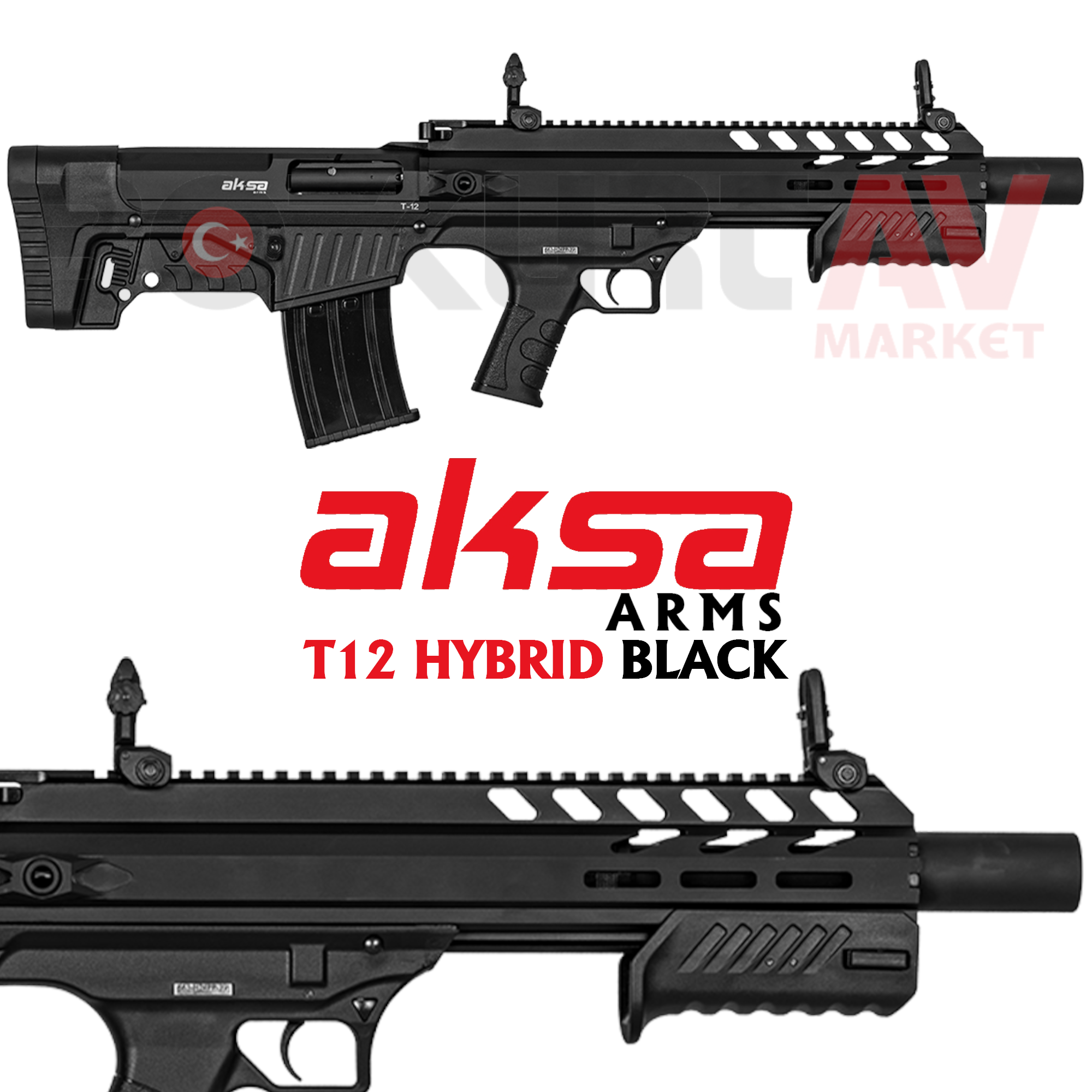 Crossfire T12 Bullpup Black Otomatik - Pompalı Av Tüfeği (Çift Sistem)
