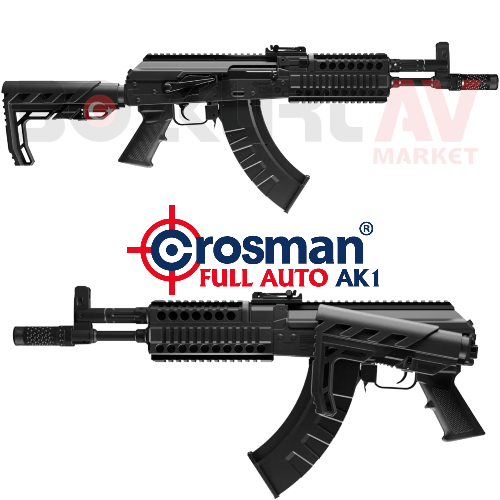 Crosman AK1 Black Full Auto CO2 Havalı Tüfek