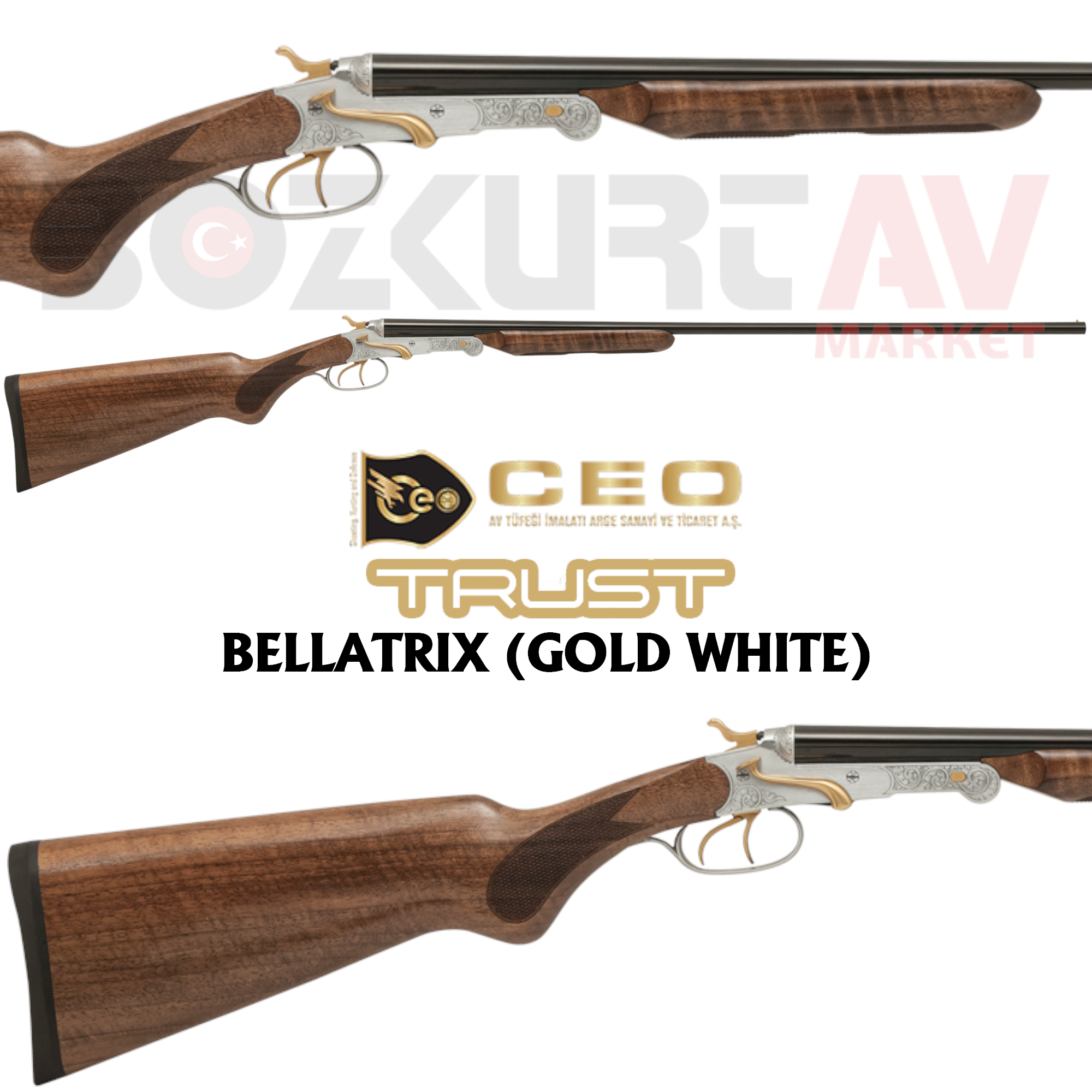 Ceo Trust Bellatrix Gold White Çifte Av Tüfeği