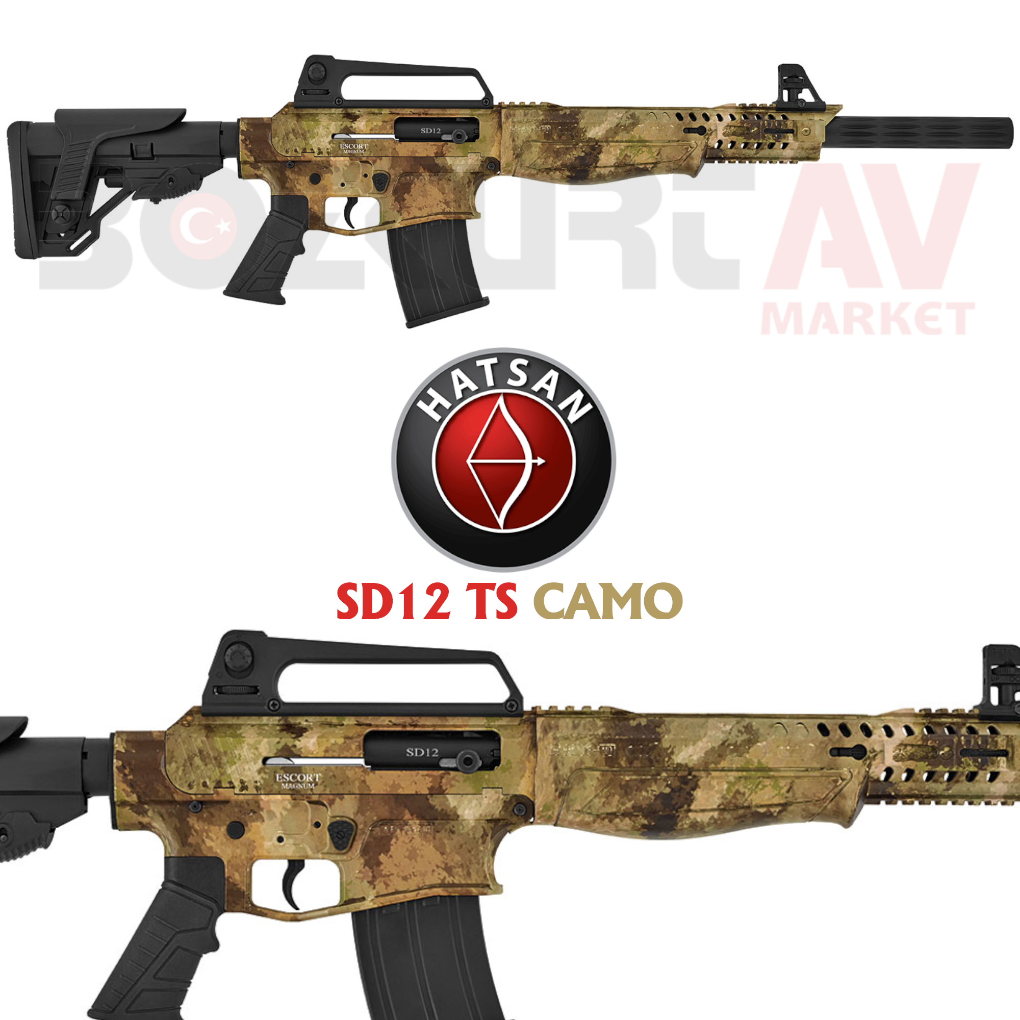 Hatsan Escort Magnum SD12 TS Camo Otomatik Av Tüfeği
