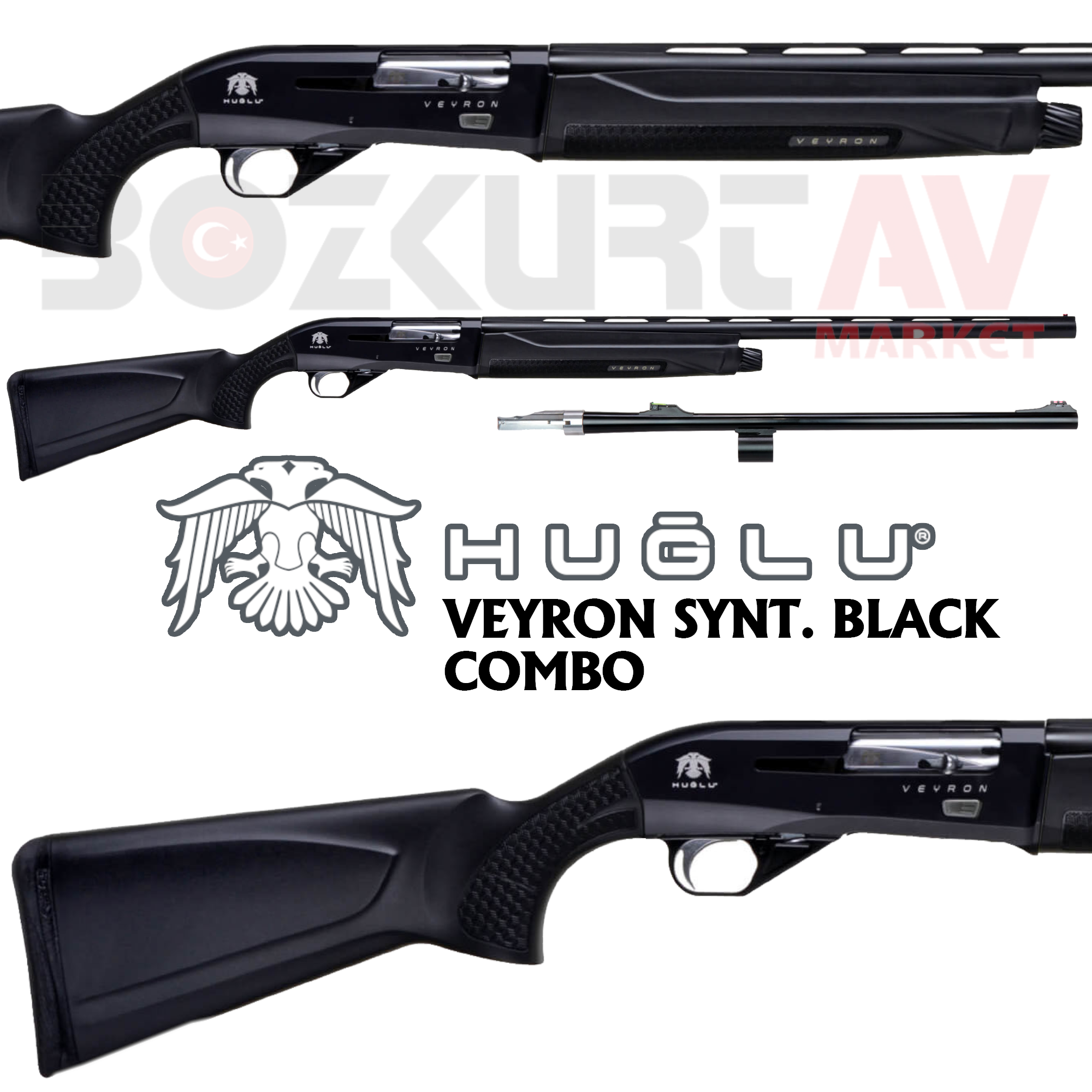 Huğlu Veyron Synthetic Black COMBO Otomatik Av Tüfeği
