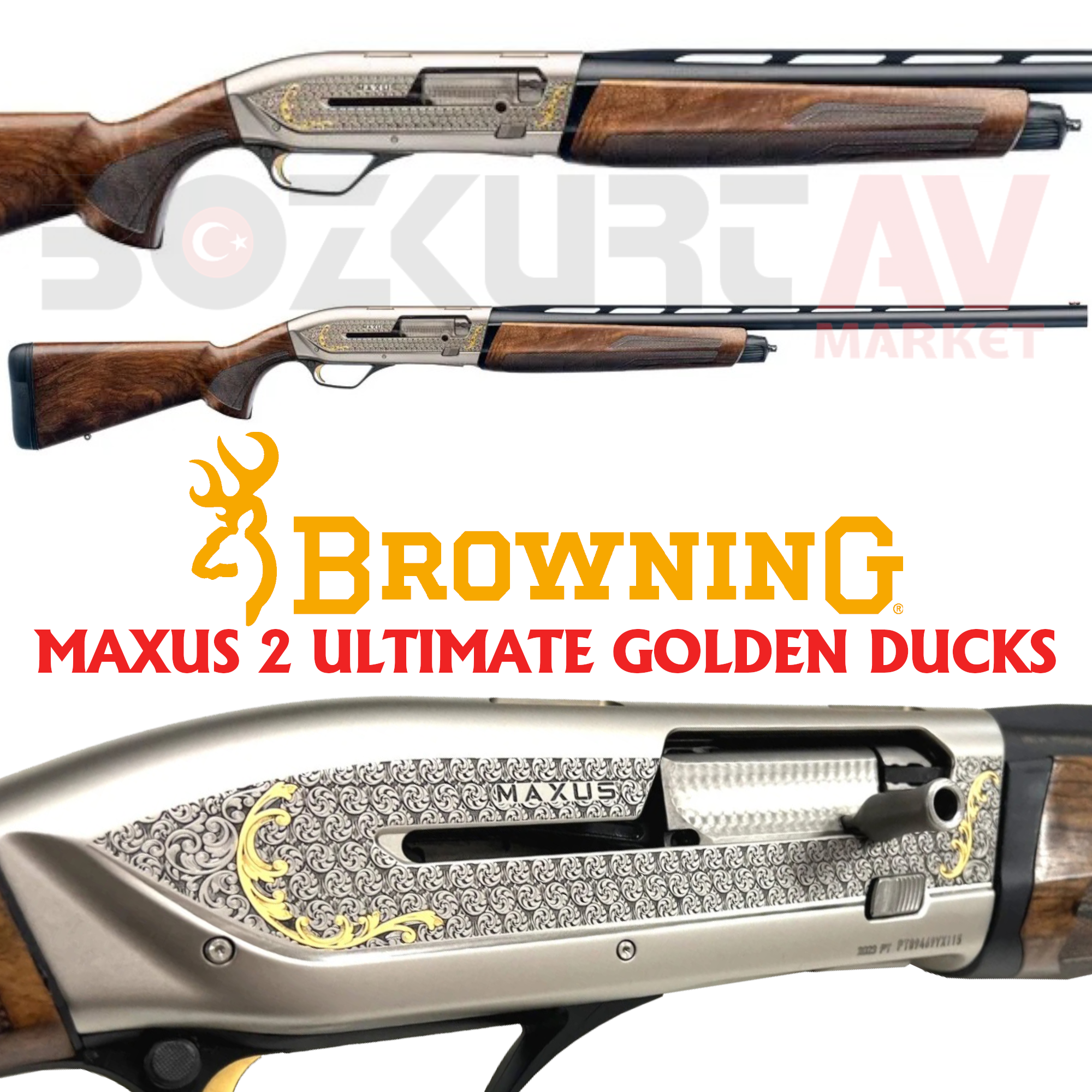 Browning Maxus 2 Ultimate Golden Ducks Otomatik Av Tüfeği