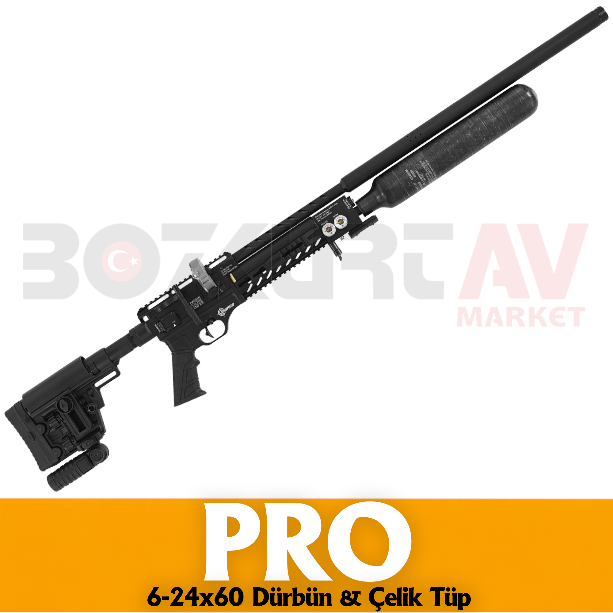 Hatsan Factor Sniper LONG Black Pro PCP Havalı Tüfek