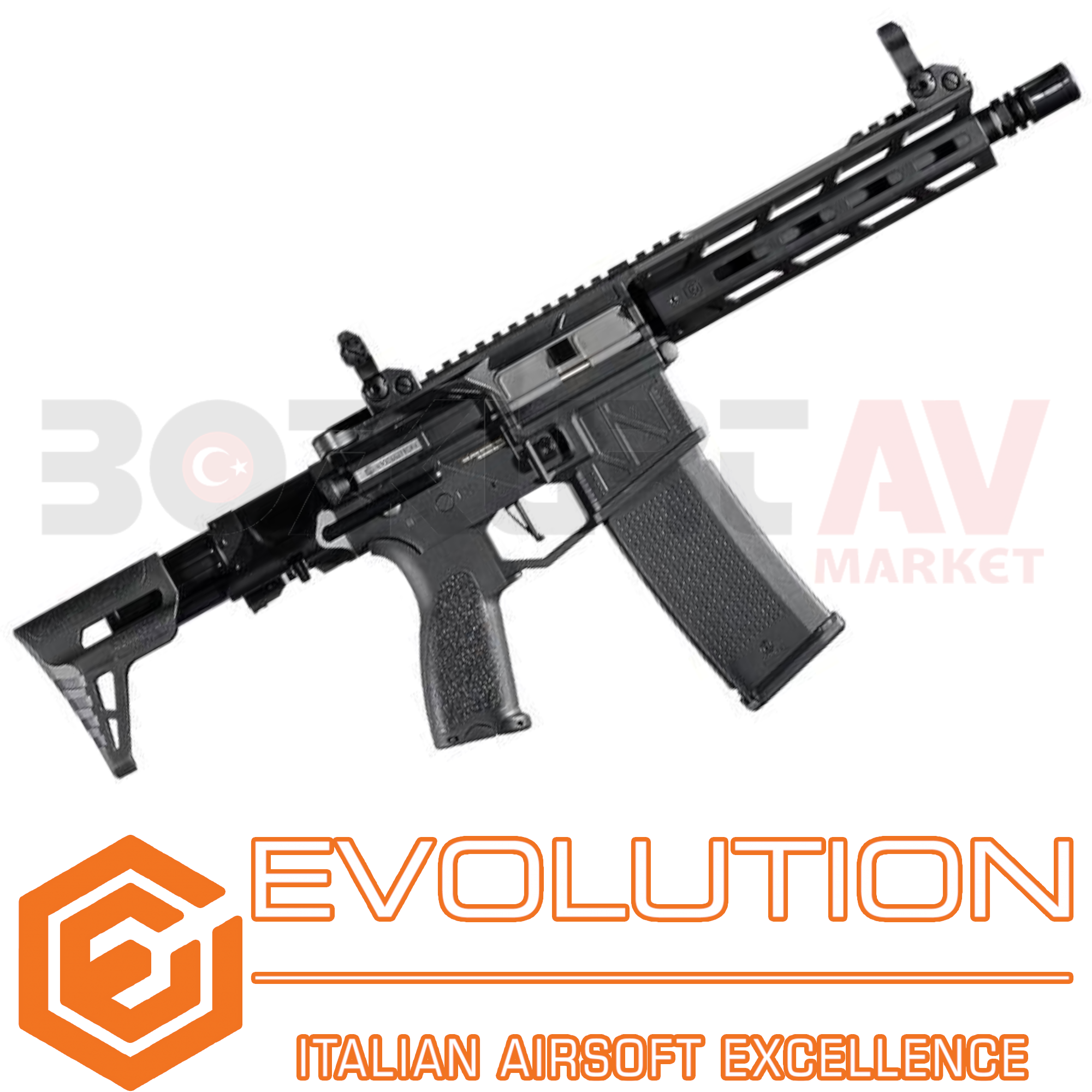 Evolution Ghost S EMR PDW Carbontech ETS Airsoft Havalı Tüfek (7,4V Li-Po Pil Hediyeli)