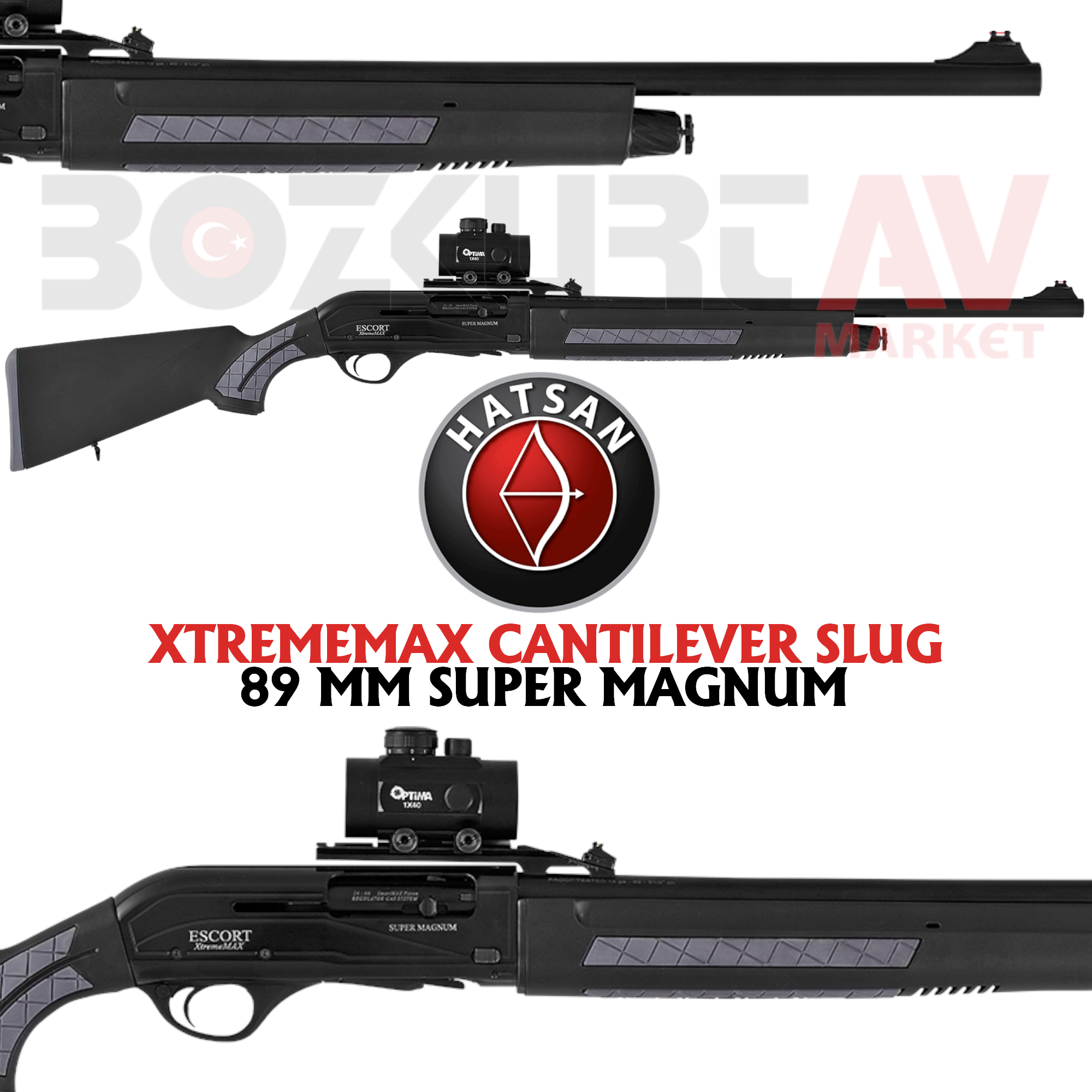 Hatsan Escort Magnum XtremeMAX Cantilever Slug Otomatik Av Tüfeği
