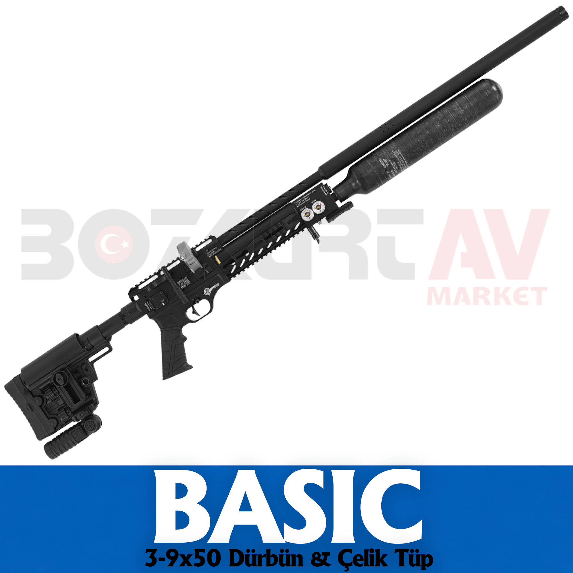 Hatsan Factor Sniper LONG Black Basic PCP Havalı Tüfek