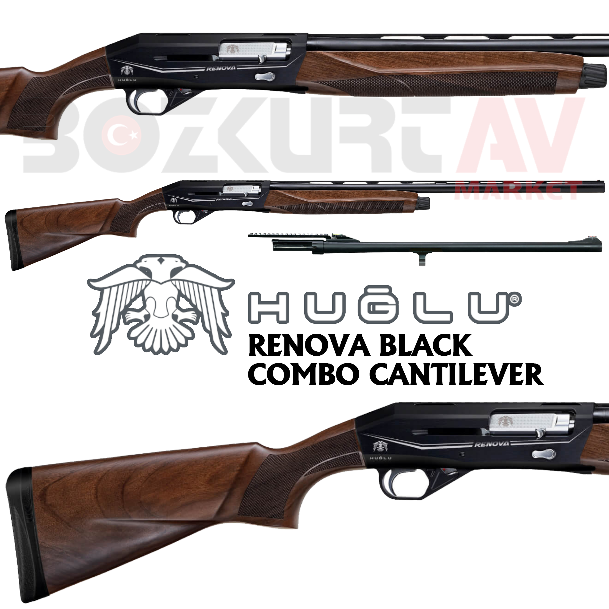 Huğlu Renova Black COMBO Cantilever Otomatik Av Tüfeği