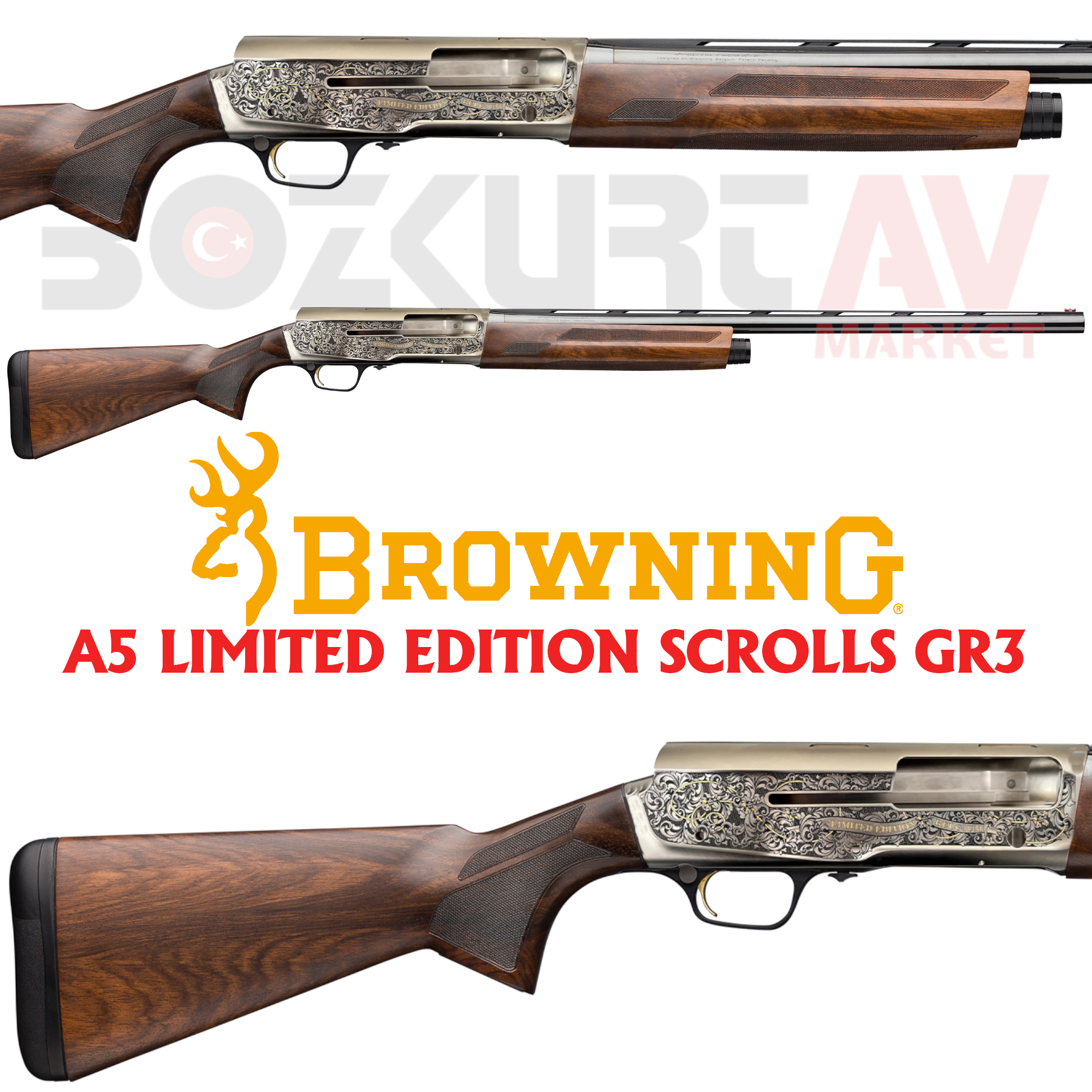 Browning A5 Limited Edition Scrolls GR3 Otomatik Av Tüfeği