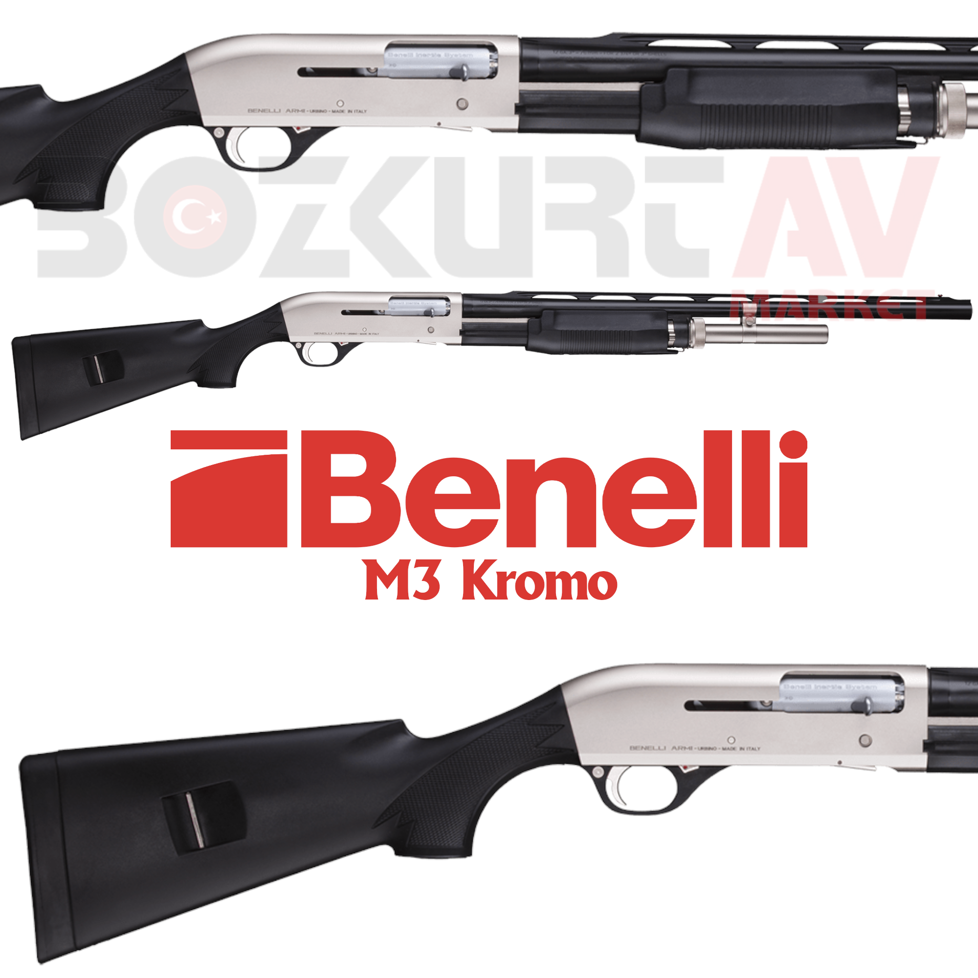 Benelli M3 Kromo Pompalı - Otomatik Av Tüfeği