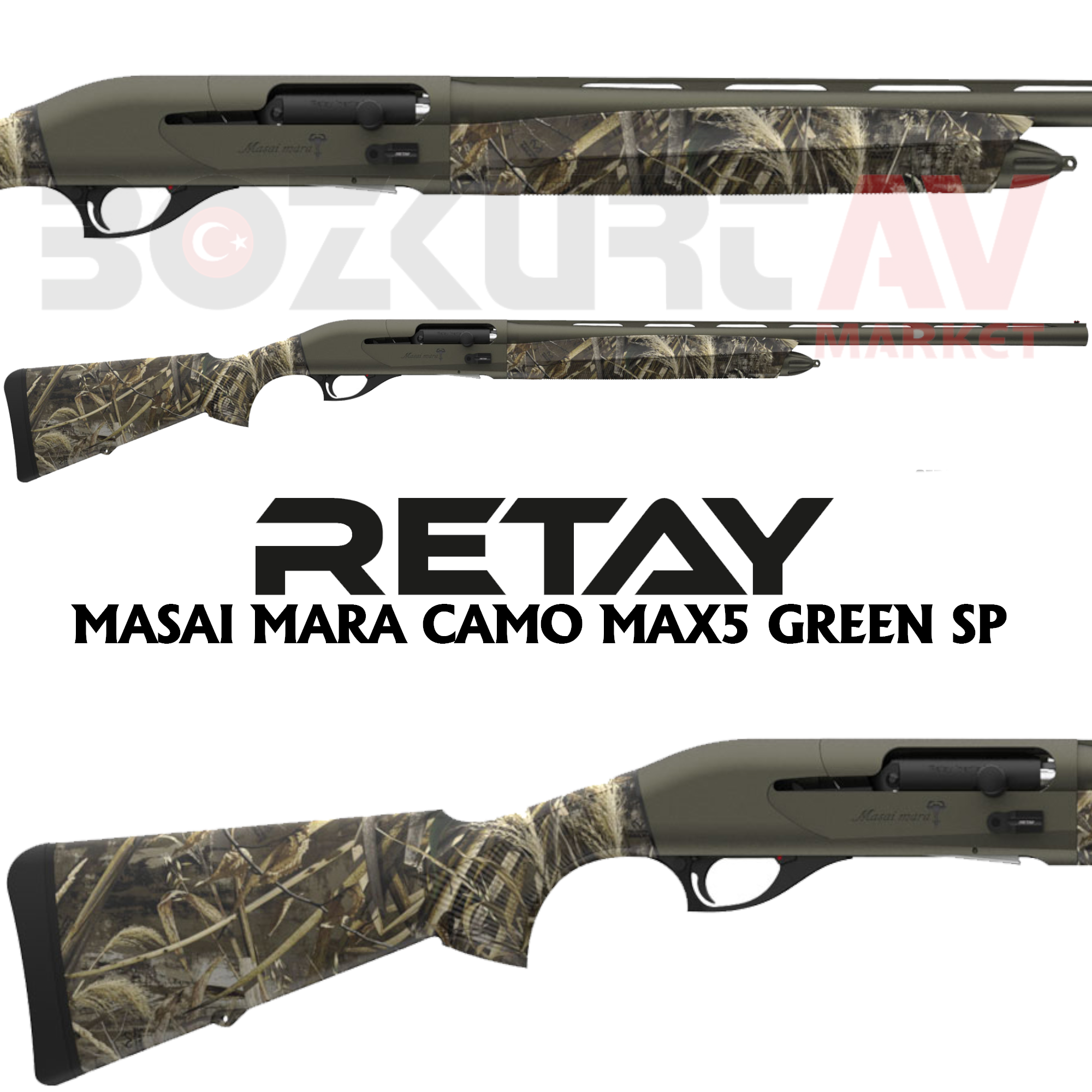Retay Arms Masai Mara Camo MAX5 Green SP Otomatik Av Tüfeği