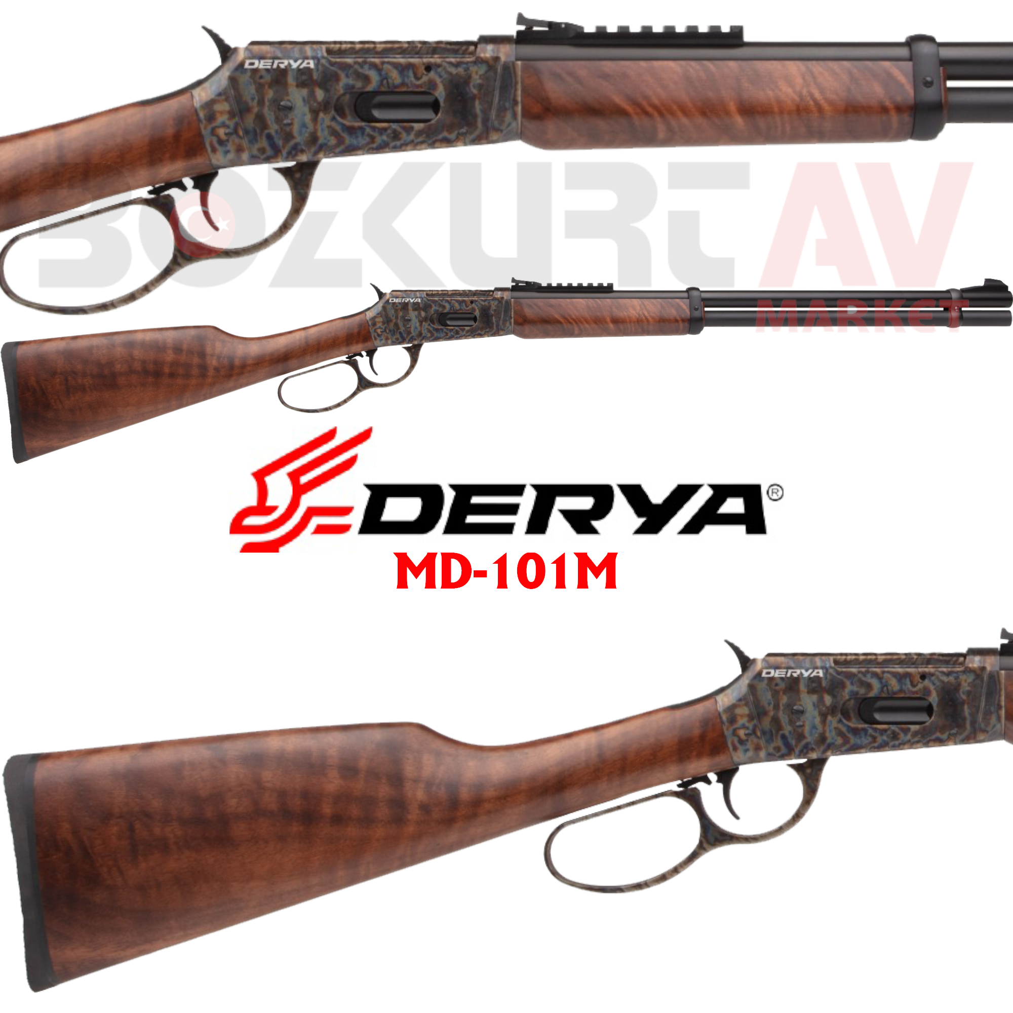 Derya MD-101M Wood Meneviş Lever Action Av Tüfeği (36 Kalibre)