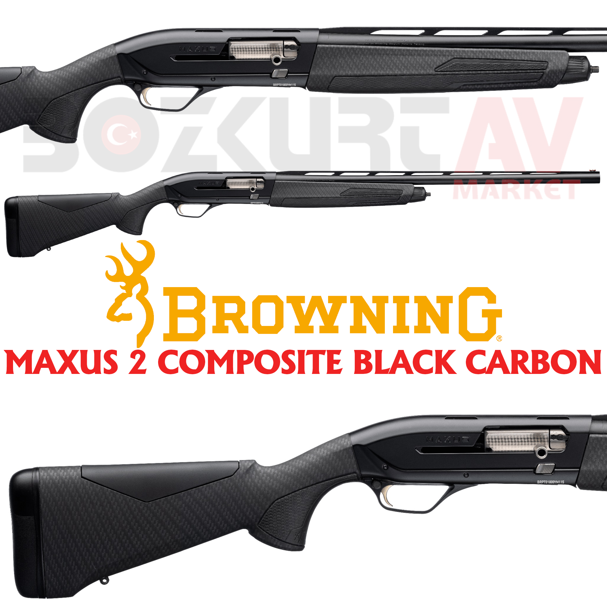 Browning Maxus 2 Composite Black CarbonFiber Otomatik Av Tüfeği