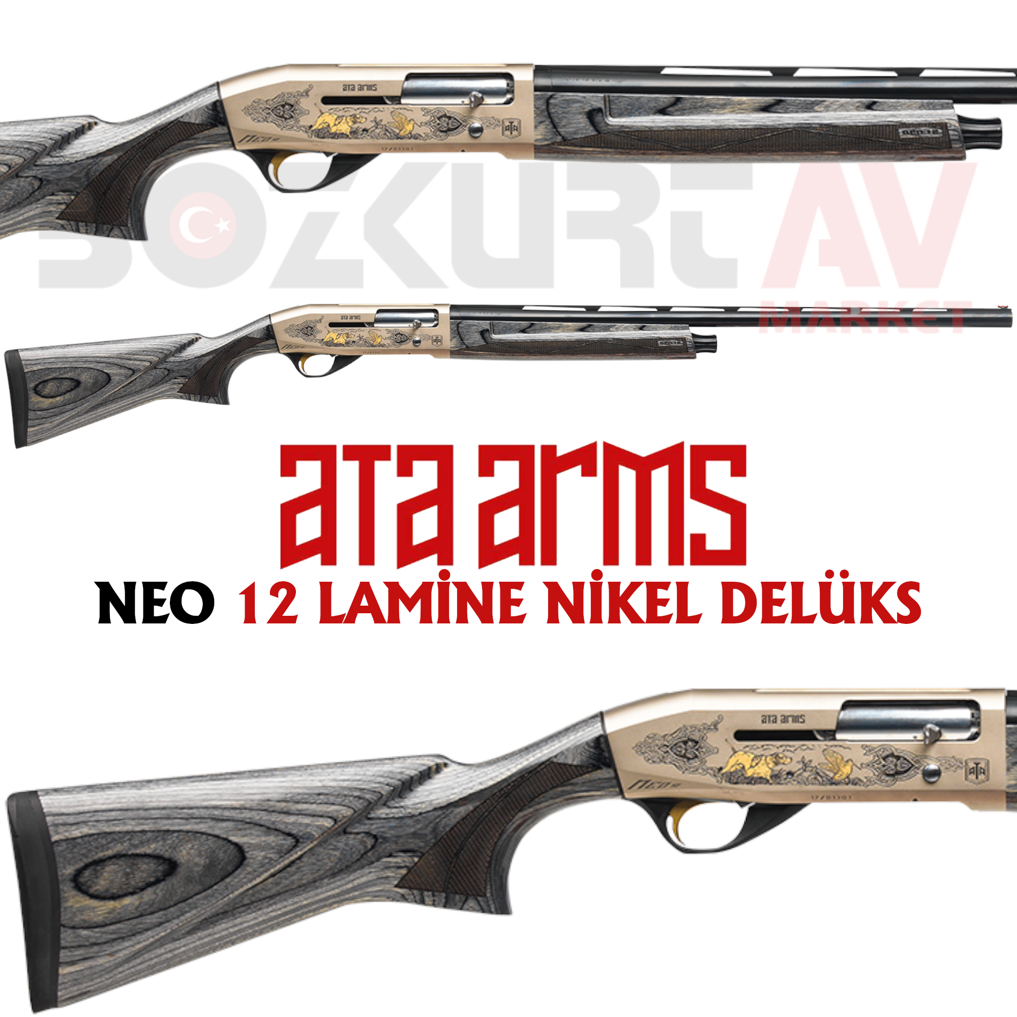 En ucuz Ata Arms Neo 12 Lamine Nikel Delüks Otomatik Av Tüfeği