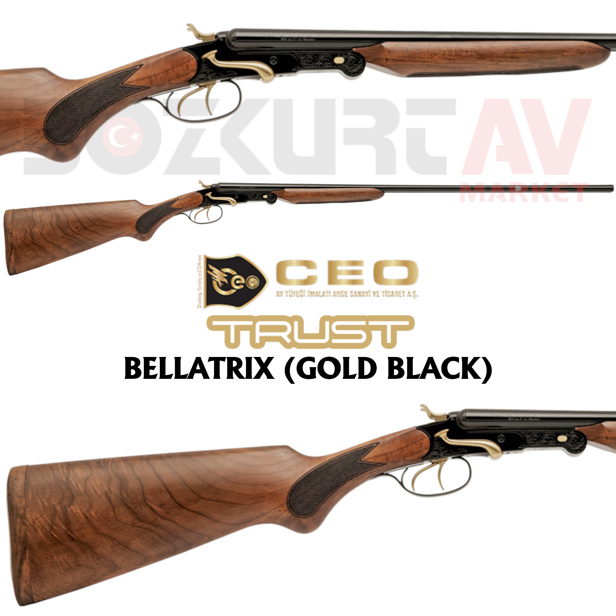 Ceo Trust Bellatrix Gold Black Çifte Av Tüfeği