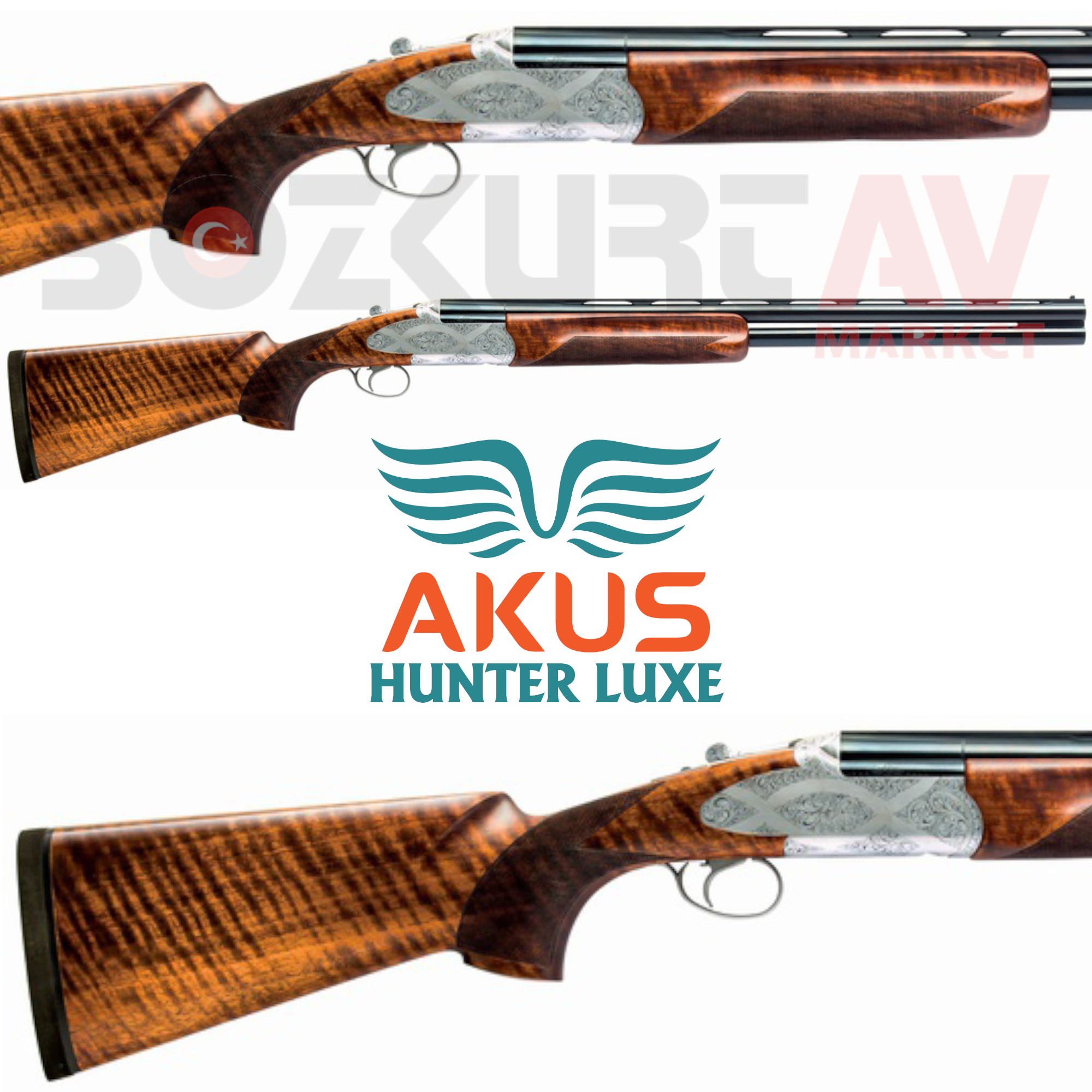 Akus Hunter Luxe Ejektörlü Süperpoze Av Tüfeği