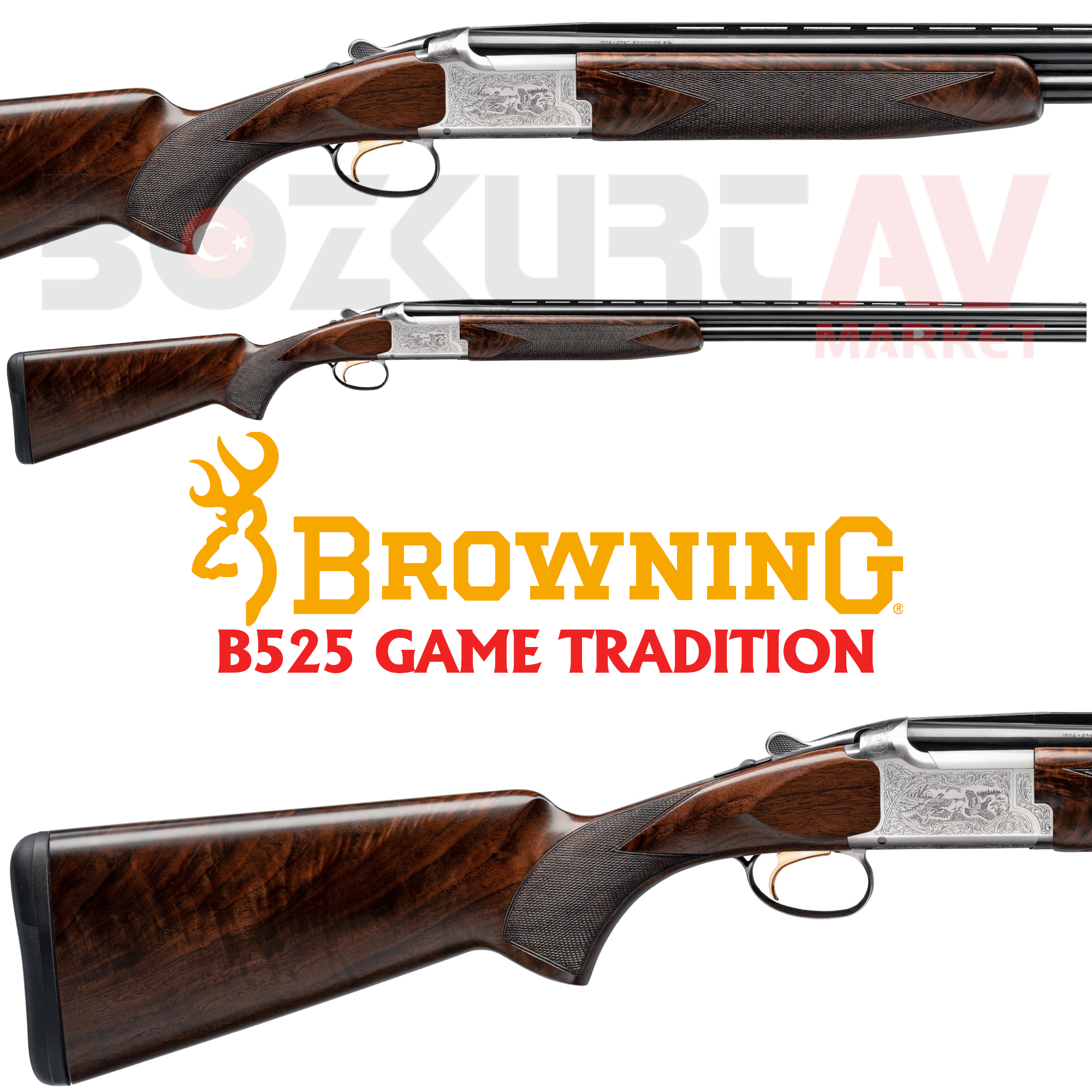Browning B525 Game Tradition Süperpoze Av Tüfeği