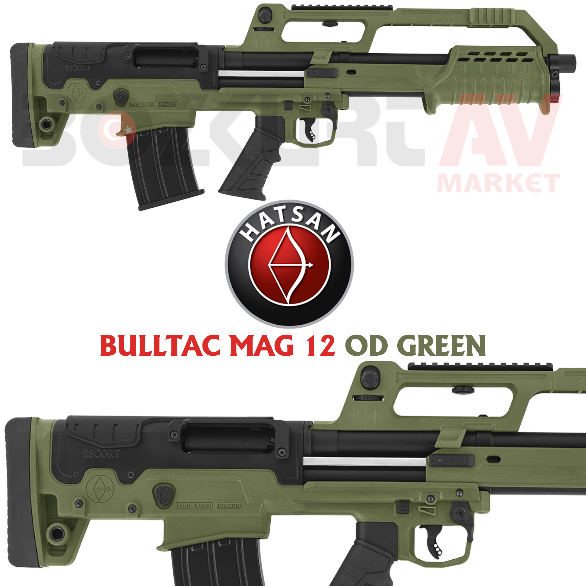 Hatsan Escort Magnum BULLTAC MAG 12 OD Green Pompalı Av Tüfeği