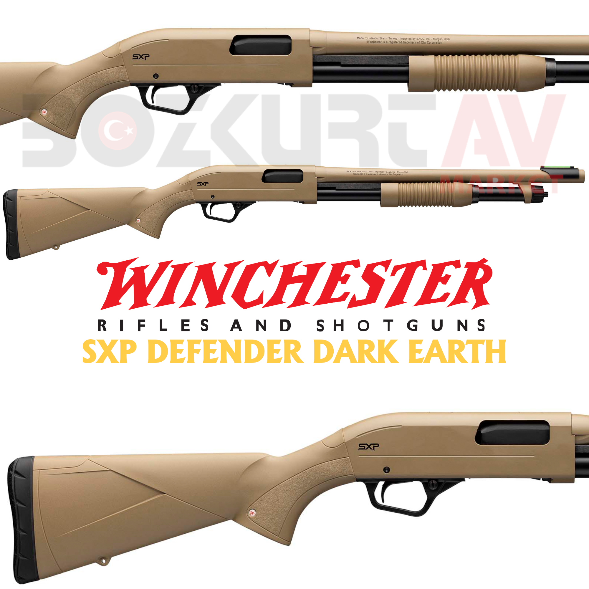 Winchester SXP Defender Dark Earth Pompalı Av Tüfeği
