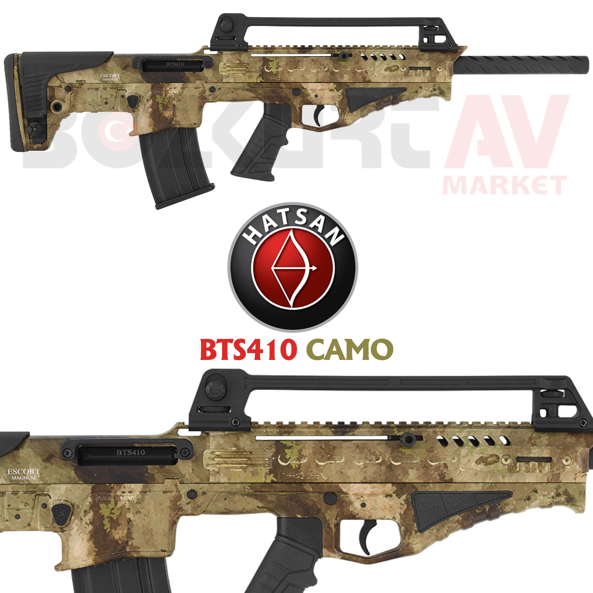 Hatsan Escort Magnum BTS410 Bullpup Camo Otomatik Av Tüfeği