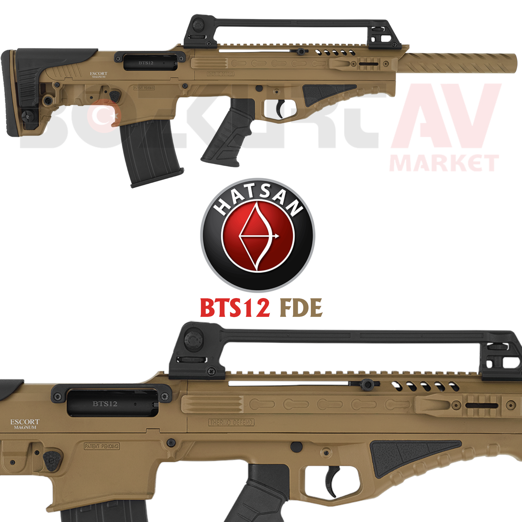 Hatsan Escort Magnum BTS12 Bullpup FDE Otomatik Av Tüfeği